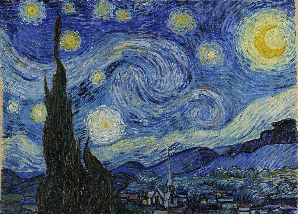Imagen de La noche estrellada, de Vincent van Gogh.