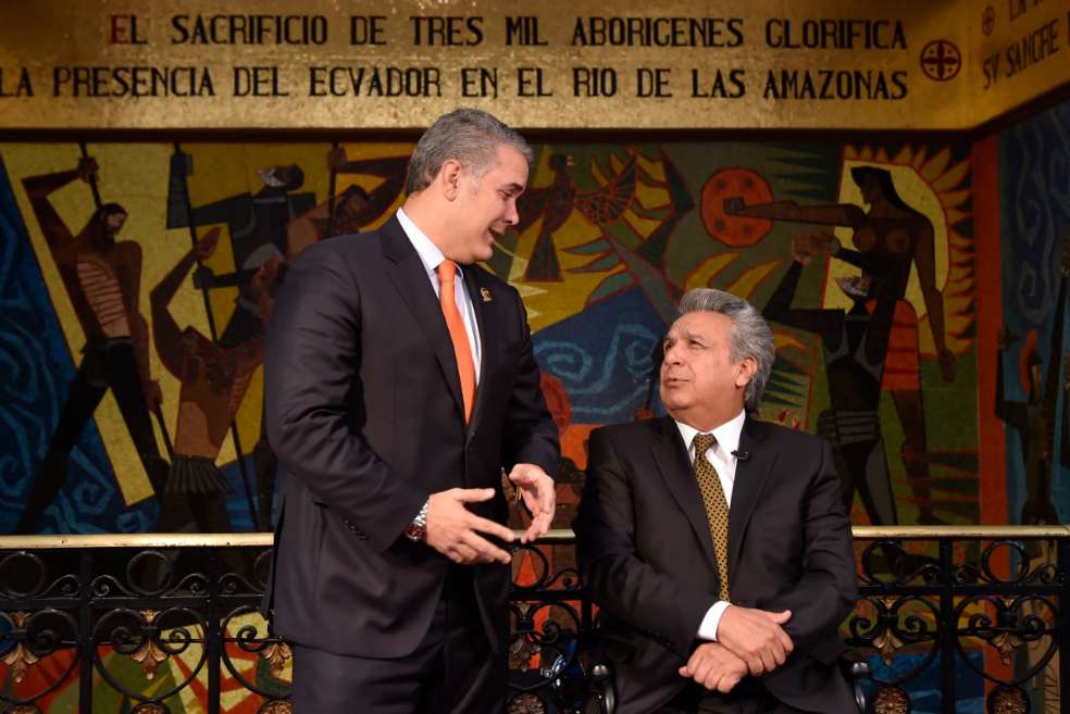 El presidente Iván Duque asistió a Ecuador en su primera visita oficial, en desarrollo del VII Gabinete Binacional. / Archivo SIG