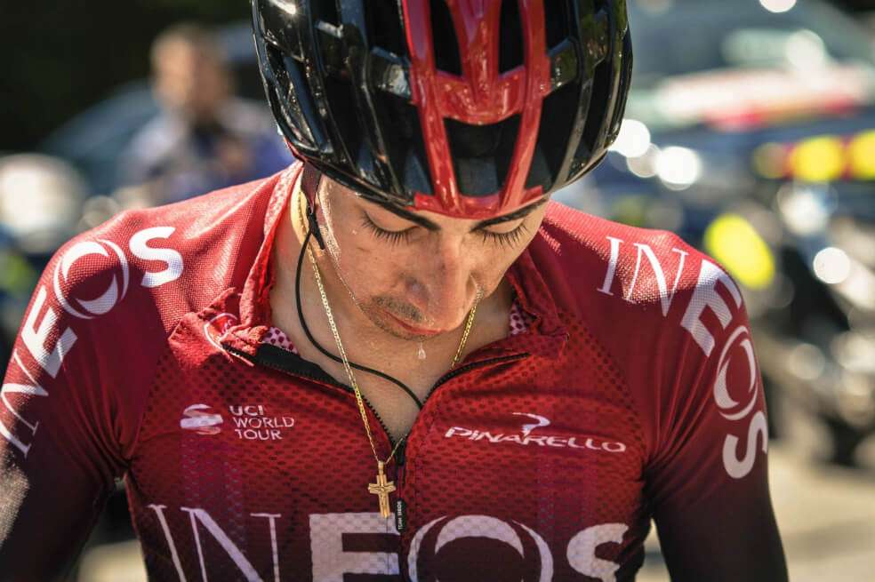 Iván Ramiro Sosa, líder de la Vuelta a Burgos 2019. / Ineos