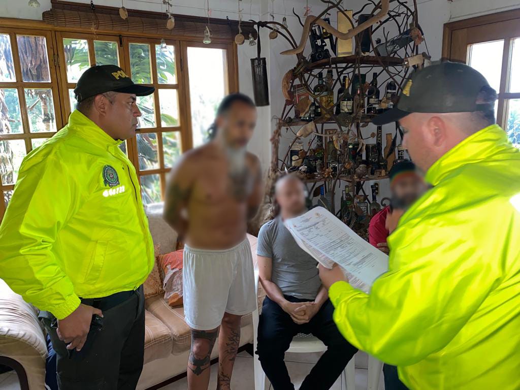 Edinson Camilo Gómez Ruiz fue capturado en Envigado (Antioquia).