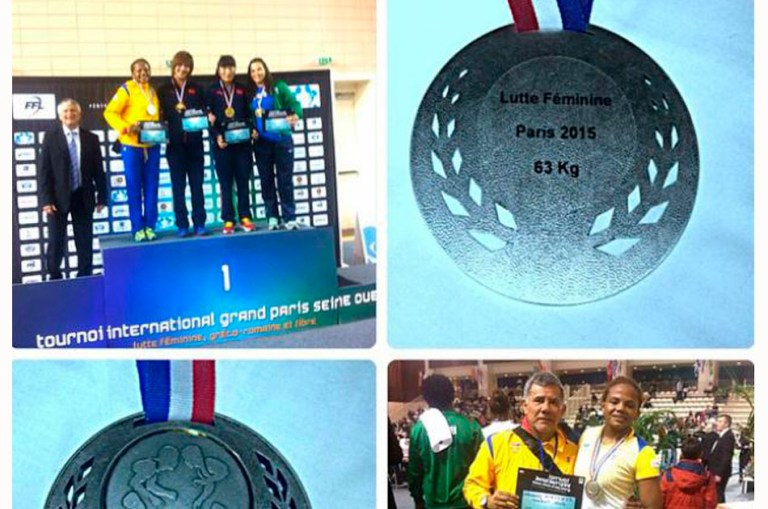 Jackeline Rentería, medalla de plata en el Grand Prix de París