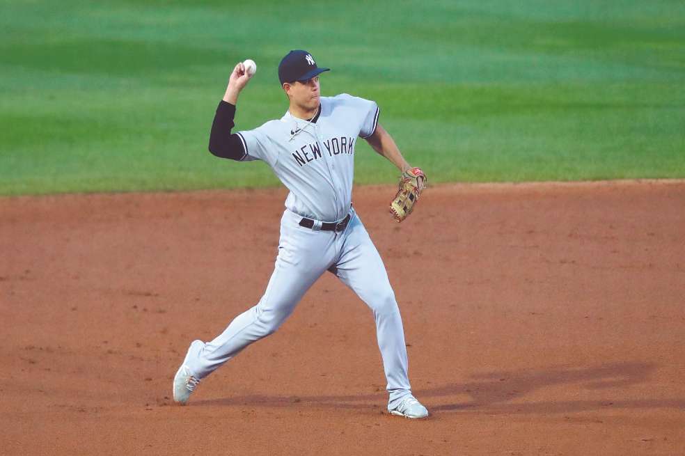 Giovanny Urshela, jugador de los Yankees de New York.