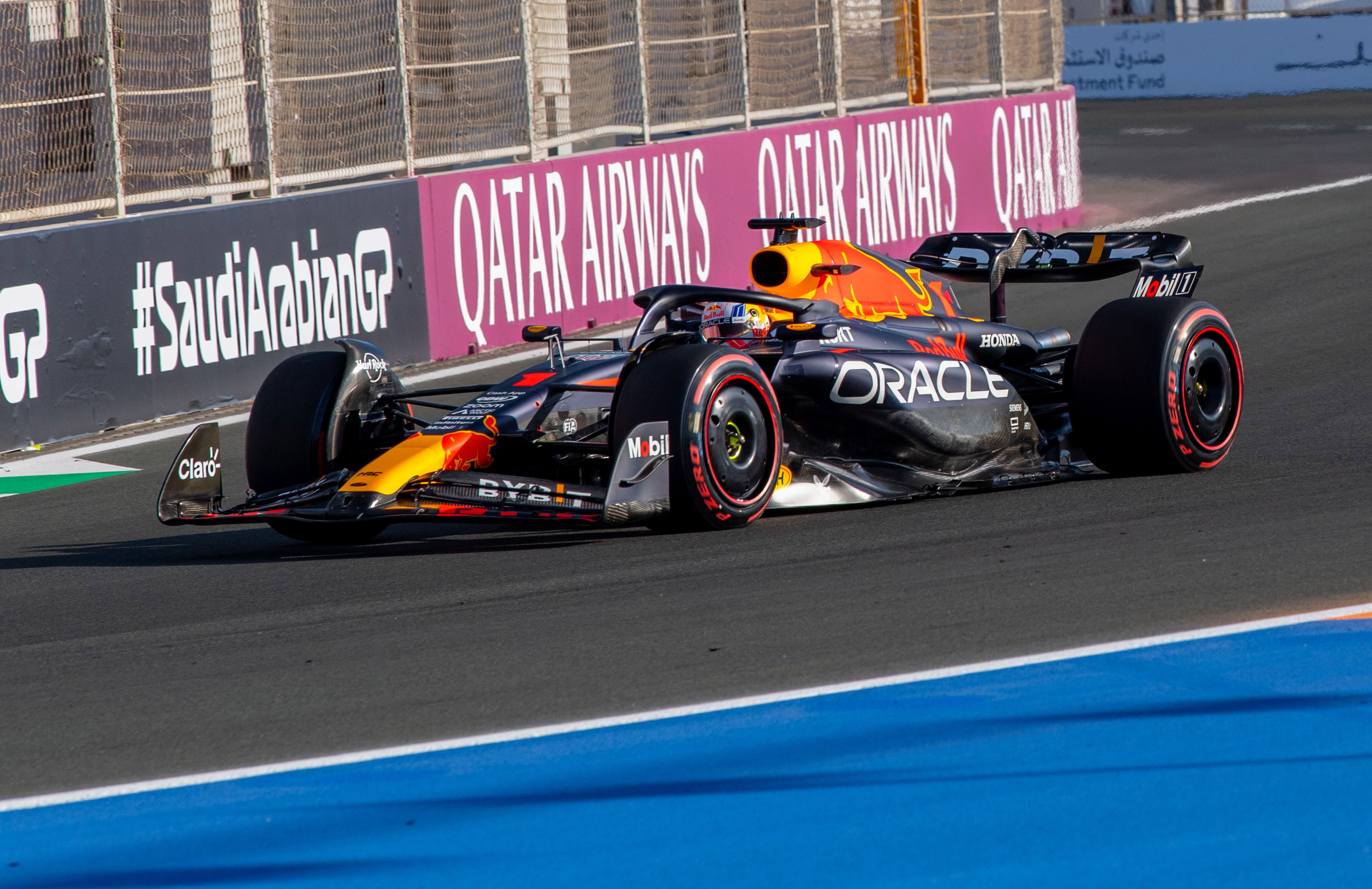 Jeddah (Saudi Arabia), 17/03/2023.- Dutch driver Max Verstappen of Red Bull Racing in action during the first pactice session at the Jeddah Corniche Circuit, Saudi Arabia, 17 March 2023. The Formula One Grand Prix of Saudi Arabia will take place on 19 March. (Fórmula Uno, Arabia Saudita) EFE/EPA/STR