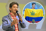 Polémica propuesta de Luis Pérez: una hoja de marihuana en la bandera de Colombia