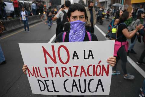 En imágenes: así avanza el paro en Bogotá