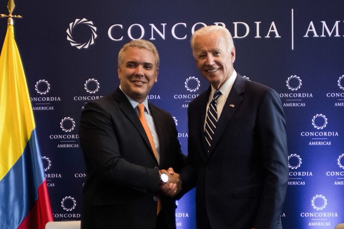 Iván Duque y Joe Biden