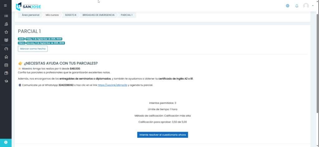 Maestro Amigo también está bajo la lupa del ministerio. Este mensaje les aparece a los estudiantes al ingresar a la plataforma.