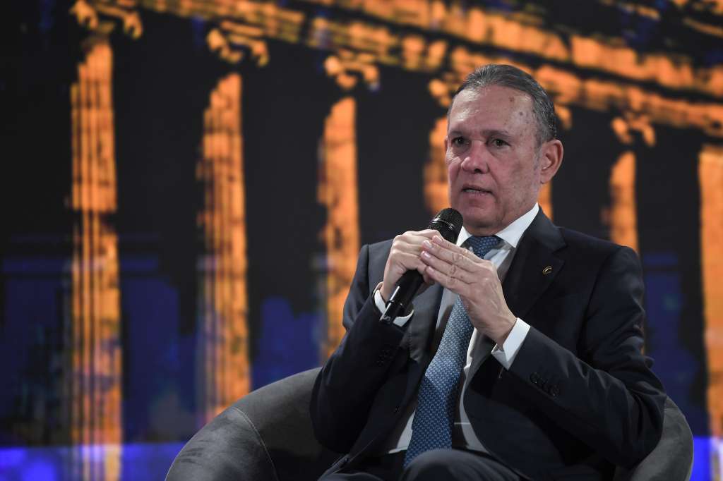 Presidente del congreso durante la rendición de cuentas en el foro El Congreso es el Camino, organizado por el periódico El Tiempo