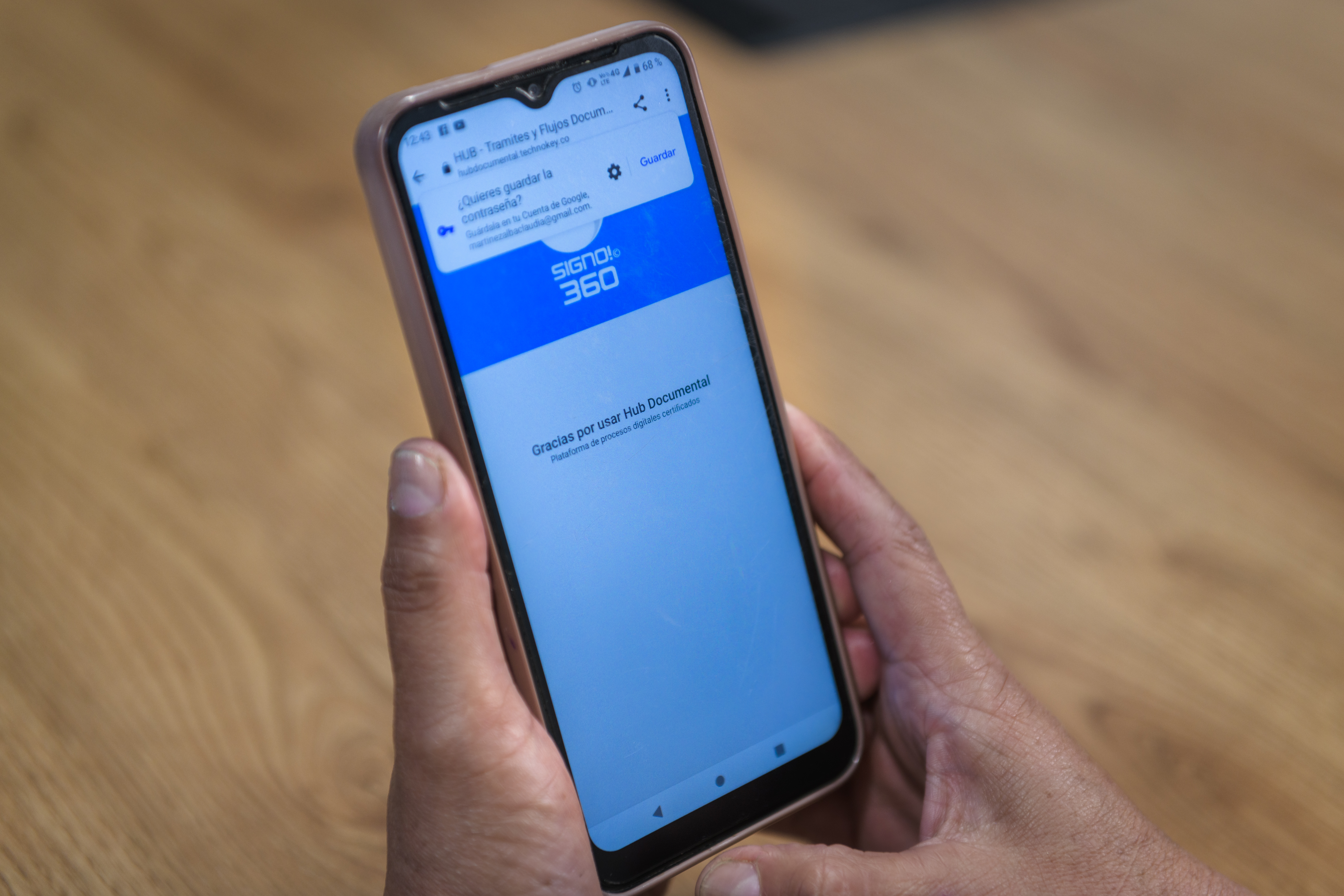 Plataforma Signo para tramitar el proceso de manera digital.