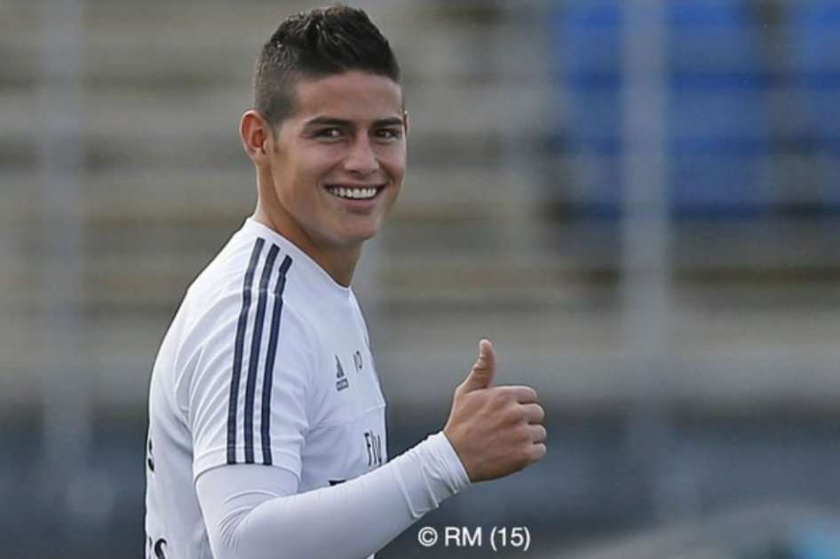James Rodríguez cumplió su primer entrenamiento con el grupo. Foto: Real Madrid