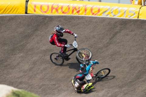 Mariana Pajón se cayó en la final de BMX y se quedó sin medalla panamericana.