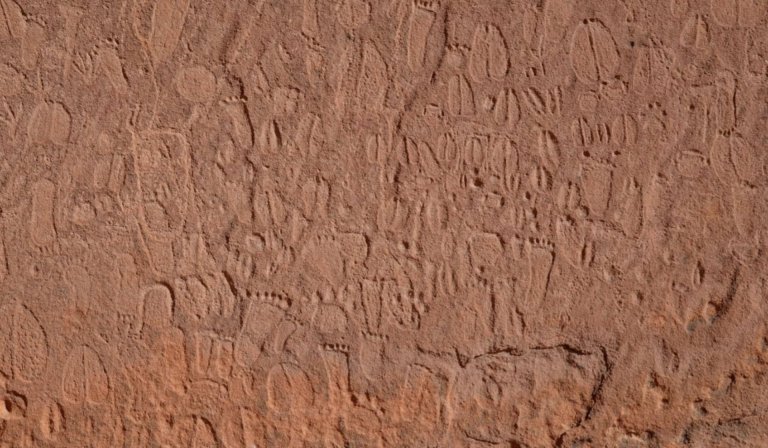 Artistas prehistóricos tallaron huellas tan reales que aún se pueden reconocer