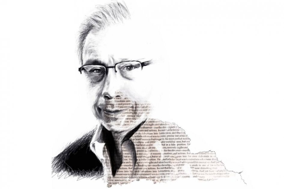 Felipe Ossa lleva 55 años trabajando en la Librería Nacional. / Ilustración: Fernando Carranza