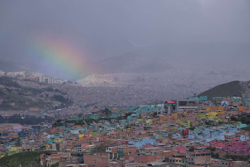 Arcoíris en la localidad de Ciudad Bolívar, Sur de Bogotá.