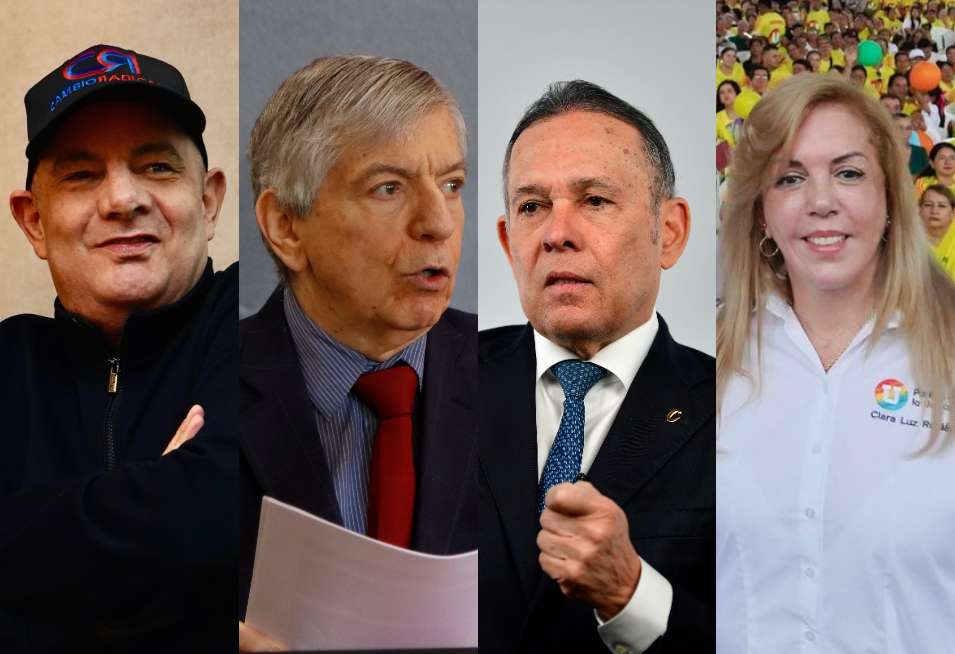 De izquierda a derecha: German Vargas Lleras, César Gaviria, Efraín Cepeda y Clara Luz Roldán.