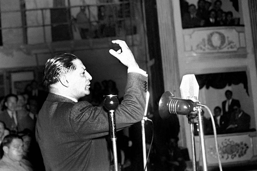 Jorge Eliécer Gaitán, asesinado en Bogotá el 9 de abril de 1948.