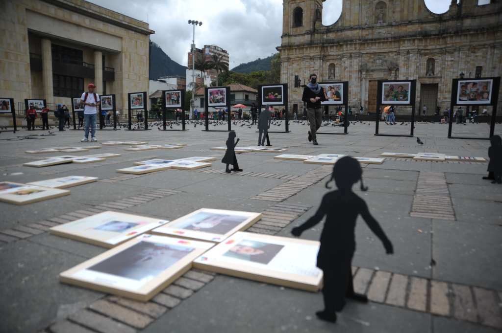 Conmemoración del Día de las Víctimas de Desaparición Forzada en Bogotá.
