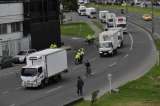 En fotos: Transportadores de carga protestaron en Bogotá