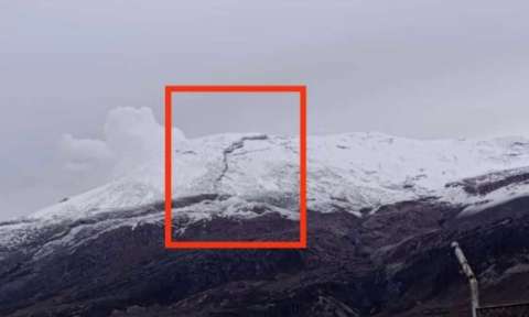 No se deje confundir por la imagen de una supuesta “grieta” en el Nevado del Ruiz