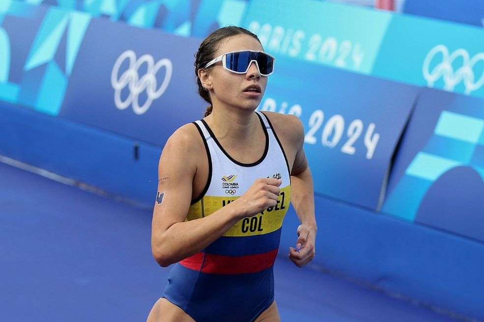 La colombiana Carolina Velázquez tuvo su mejor desempeño en la parte del atletismo.