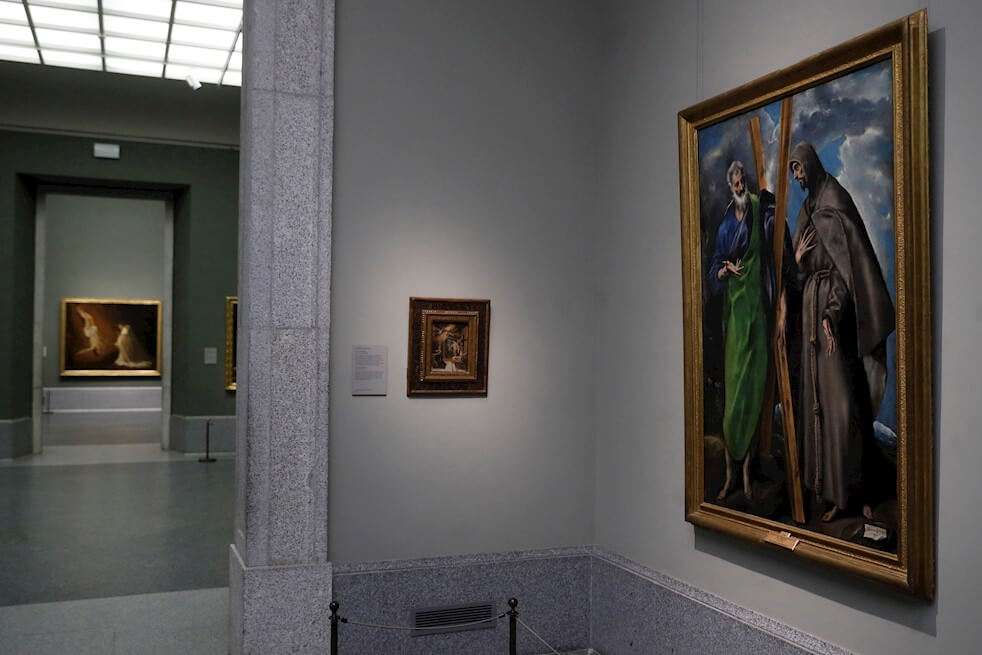 En la imagen el cuadro de El Greco "San Andrés y san Francisco". / EFE/Juan Carlos Hidalgo