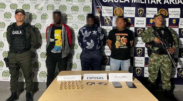 El Gaula de la Policía capturó a tres integrantes de Los Trocheros, señalados de secuestrar a un ganadero.
