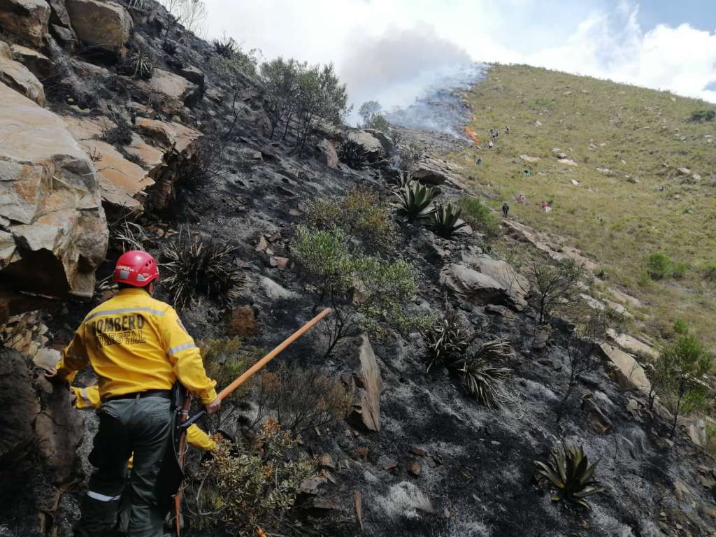 Incendio forestal Villa de Leyva
