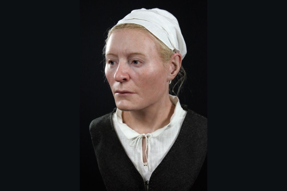 Este es la reconstrucción del rostro de Gertrude.