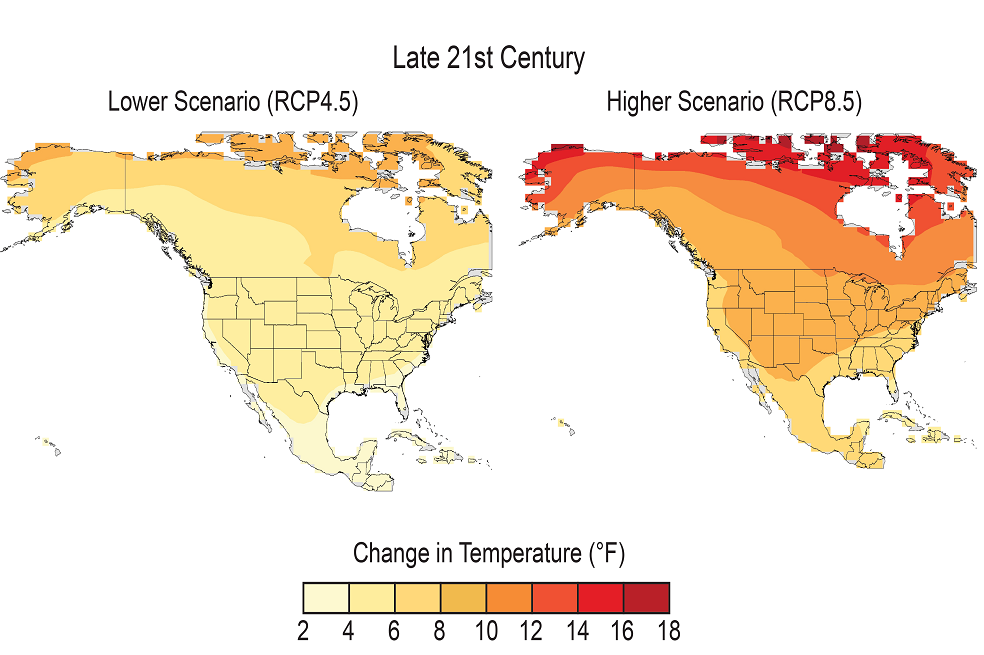El informe plantea los peores escenarios a los que se podría enfrentar Estados Unidos debido al cambio climático. / Tomado de Fourth National Climate Assessment