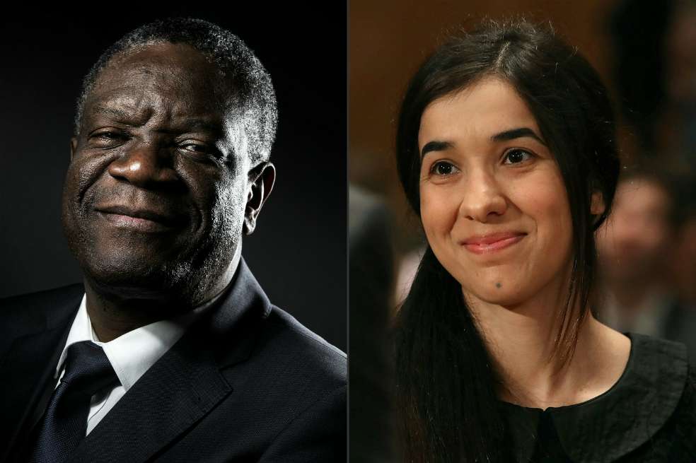 Denis Mukwege y Nadia Murad. / AFP.
