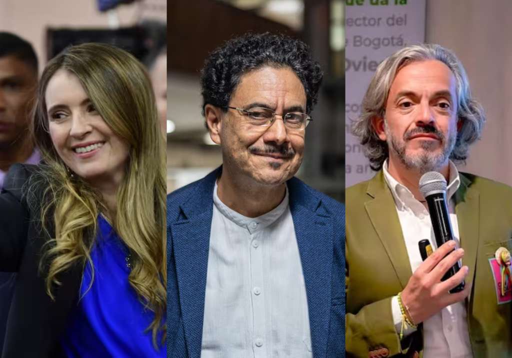Paloma Valencia, candidata presidencial por el Centro Democrático, Iván Cepeda, Candidato presidencial del Pacto Histórico y Juan Daniel Oviedo, precandidato presidencial por firmas.