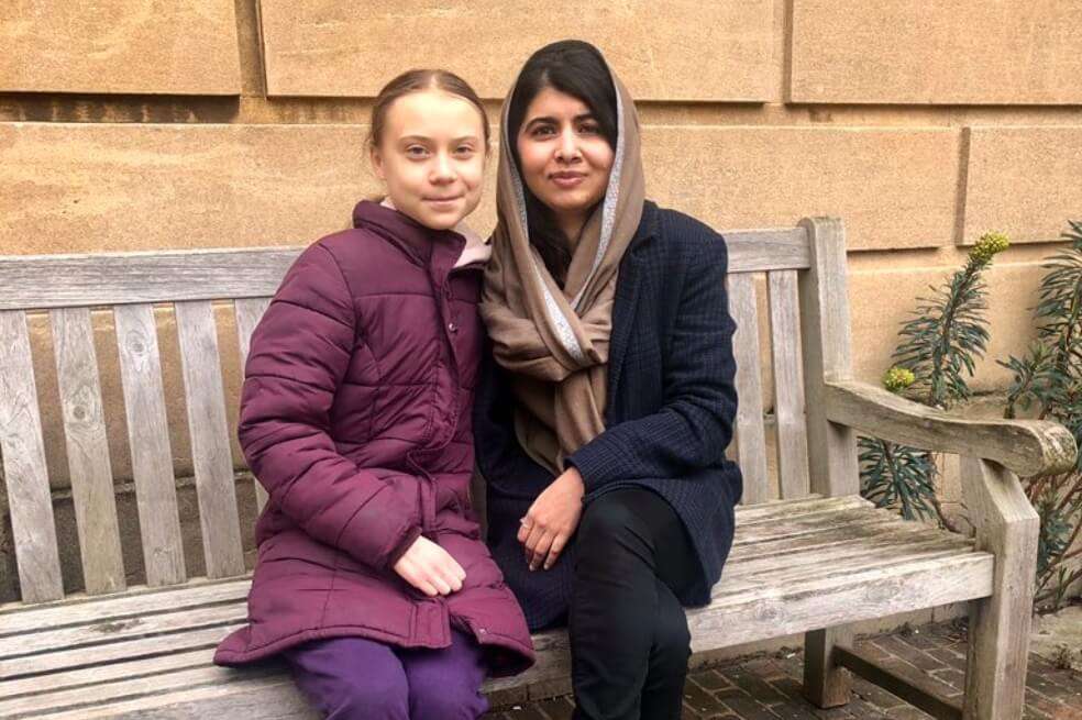Greta Thunberg junto a Malala Yousafzai. / Foto tomada de @malala