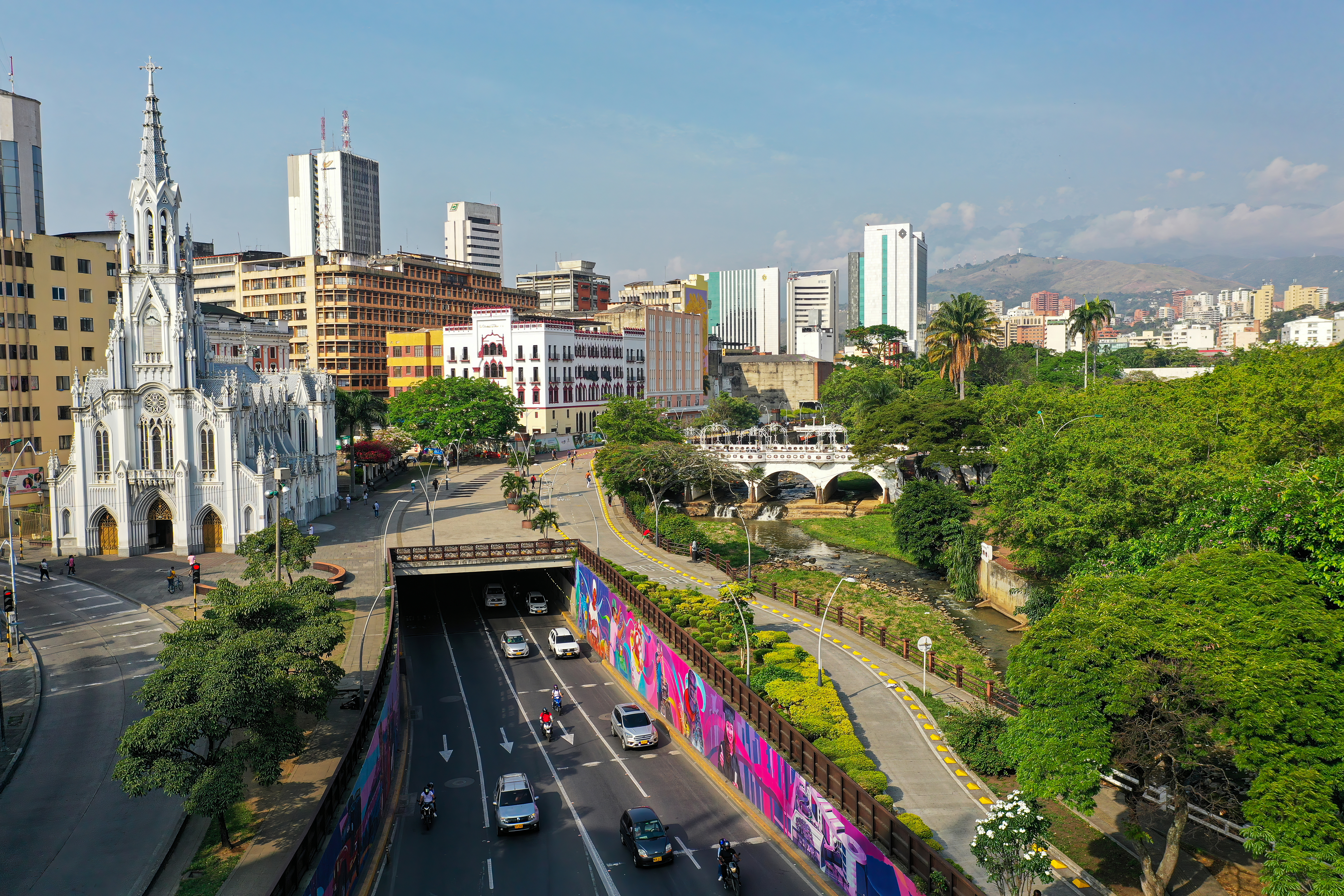 Bulevar del río en Cali