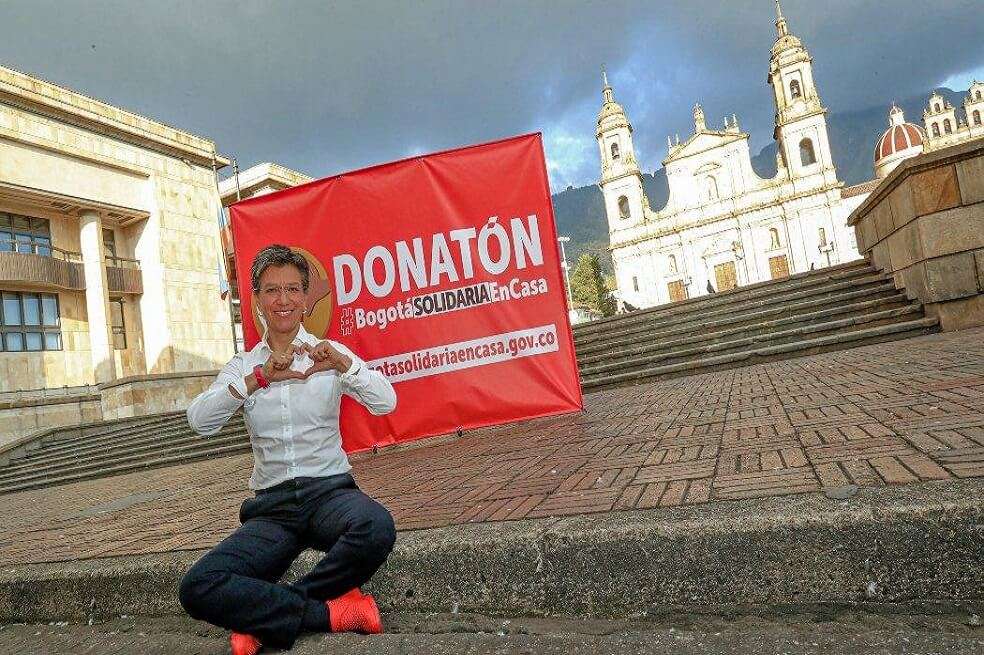 Claudia López, alcaldesa de Bogotá, el pasado domingo 19 de abril, el día de la donaton de Bogotá. / Cortesía: Alcaldía de Bogotá
