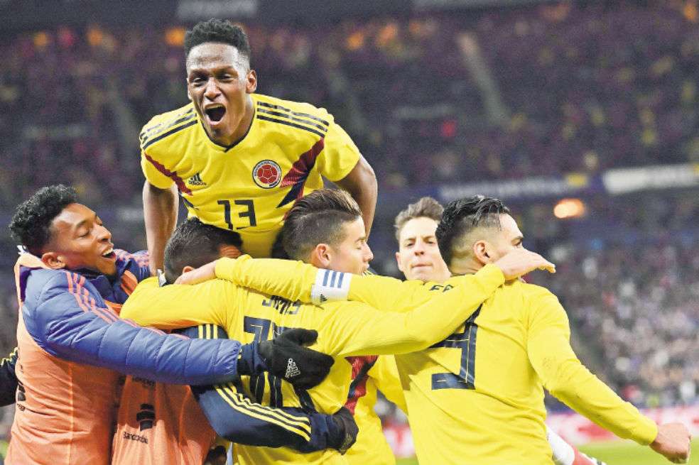 La selección de Colombia afrontará el sexto mundial de su historia. Su mejor actuación fue en Brasil 2014. / AFP