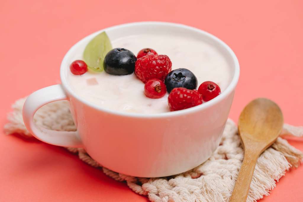 Yogur con trozos de fruta