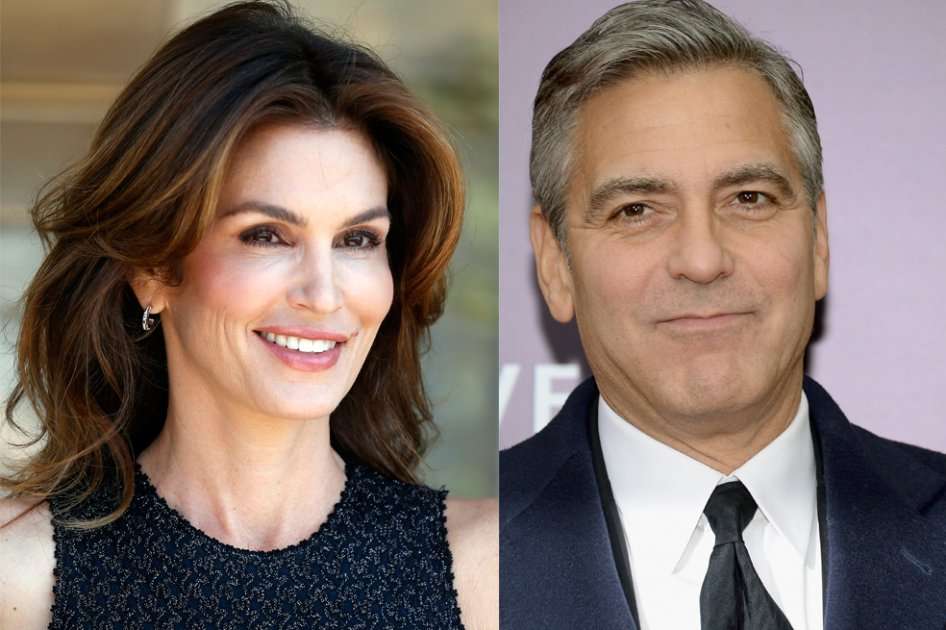 Cindy Crawford y George Clooney.
