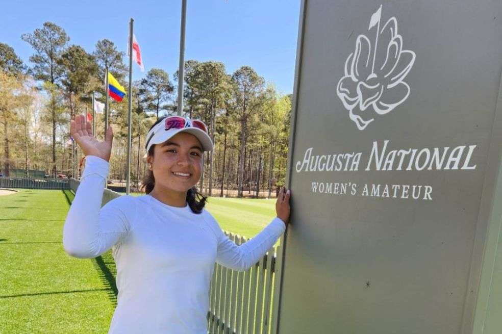 María José Marín en el Augusta National Golf Club de Georgia, Estados Unidos.