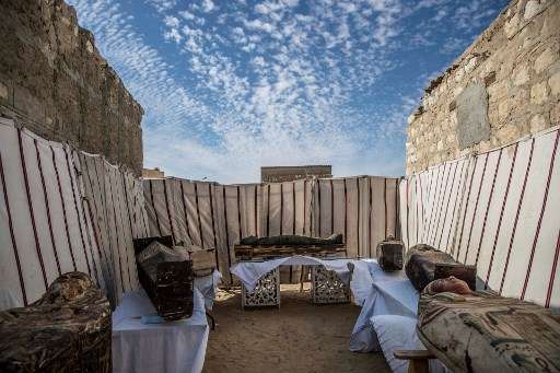 Algunas de las piezas exhibidas hoy por el gobierno de Egipto y que datan de hace 3.000 años.