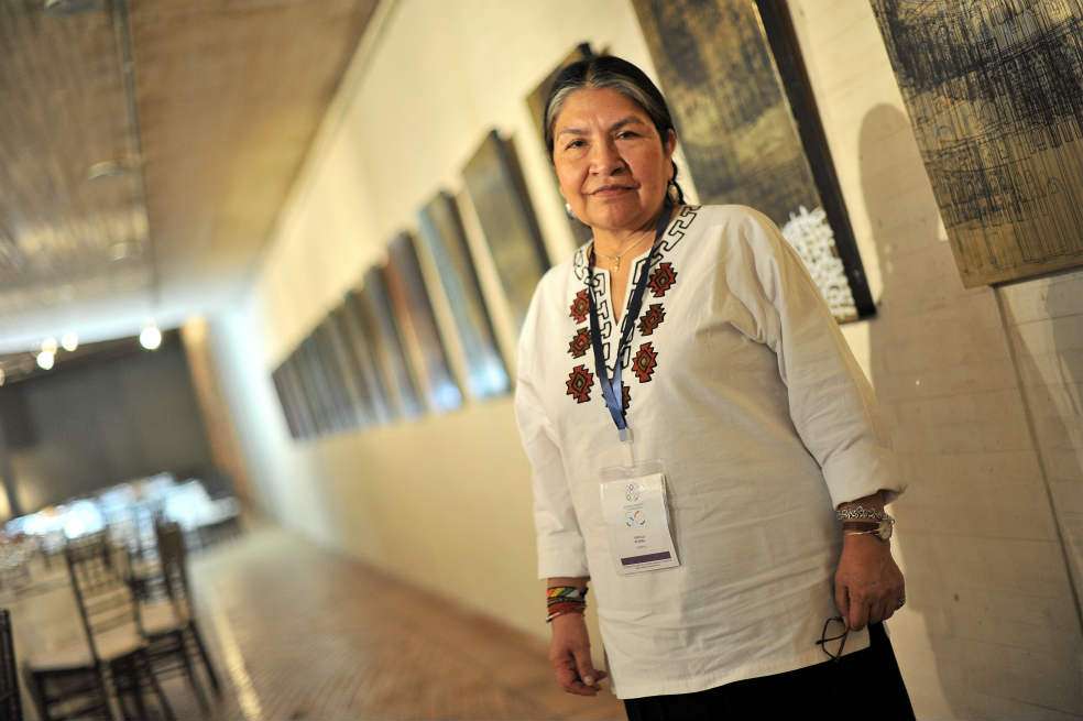 La activista peruana Tarcila Rivera cree que las comunidades indígenas deben beneficiarse económicamente con su propiedad intelectual. / David Campuzano
