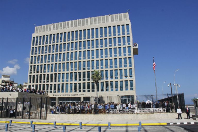 Imágenes de apertura de la embajada de EE.UU. en Cuba