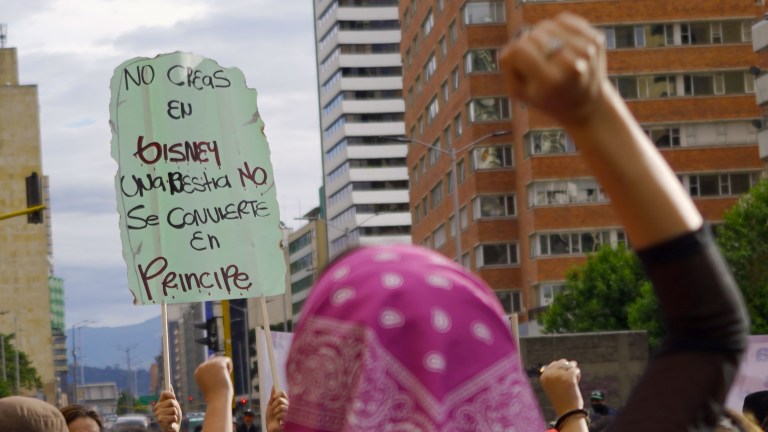 Los carteles también fueron protagonistas en la marcha del 8M