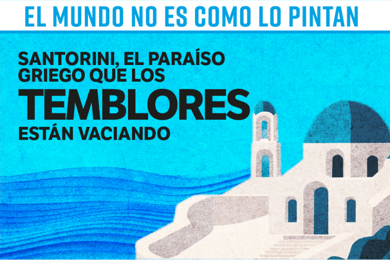 Santorini, el paraíso griego que los temblores están vaciando