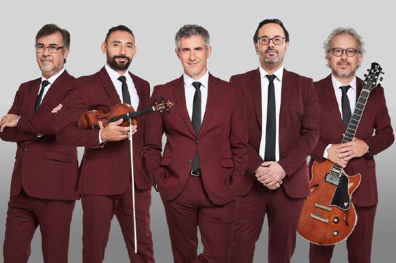 El Quinteto Piazzolla está integrado por: Daniel Falasca (contrabajo), Serdar Geldymuradov (violín), Pablo Mainetti (bandoneón), Nicolás Guerschberg (piano) y Armando de la Vega (guitarra). / Archivo particular