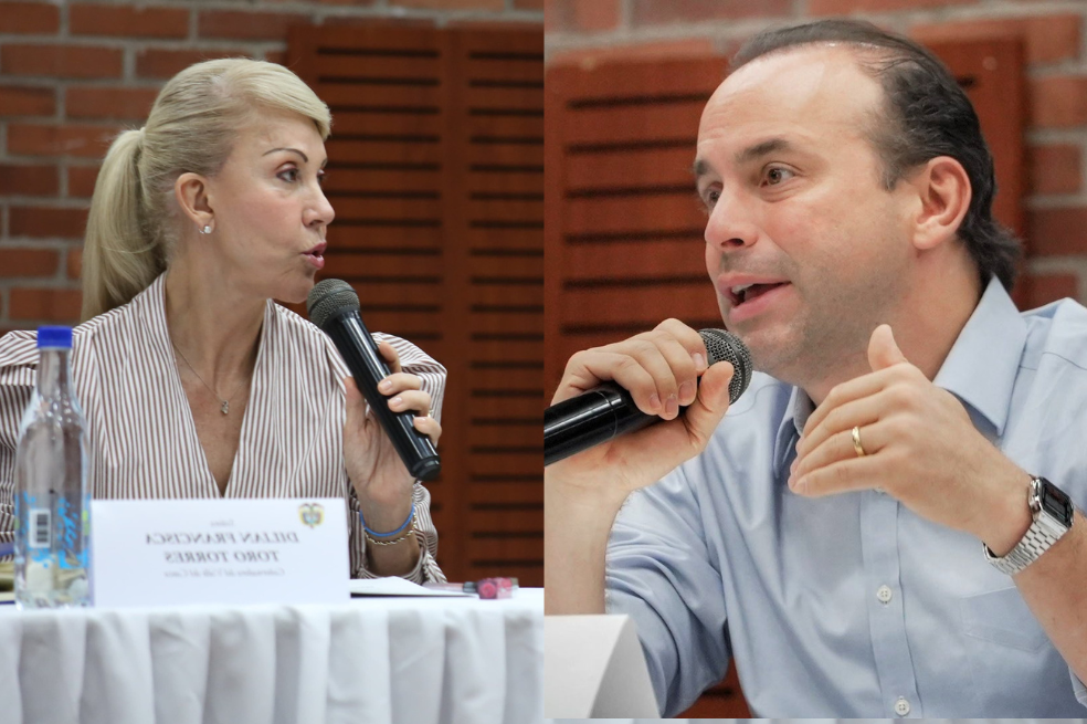 Dilian Francisca Toro, gobernadora del Valle del Cauca, y Alejandro Éder, alcalde de Cali.