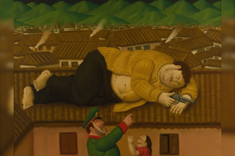 "Pablo Escobar Muerto" fue pintada por el artista en 2006. Actualmente se encuentra en el Museo de Antioquia.