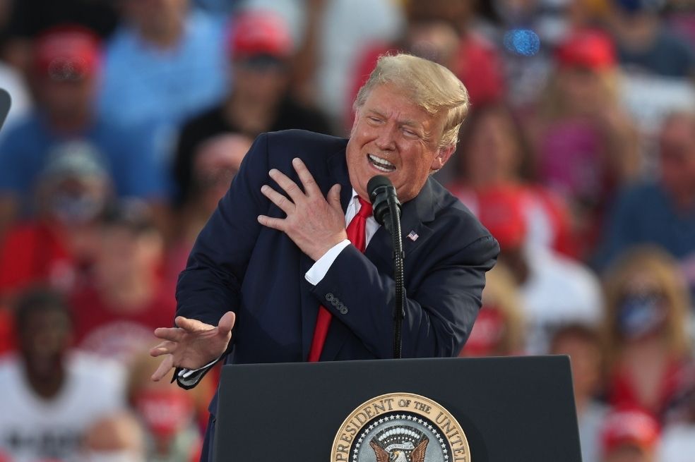 El presidente estadounidense, Donald Trump, durante un evento de campaña en Florida.