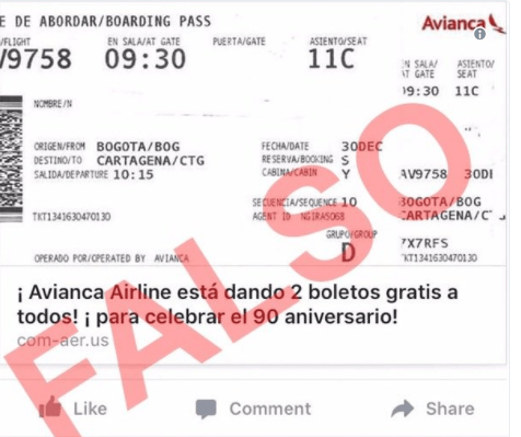 ¡Tenga cuidado! Avianca desmiente promoción que promete tiquetes gratis