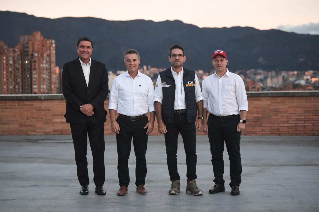 Precandidatos Juan Carlos Cárdenas, Aníbal Gaviria, Juan Guillermo Zuluaga y Héctor Olimpo Espinosa