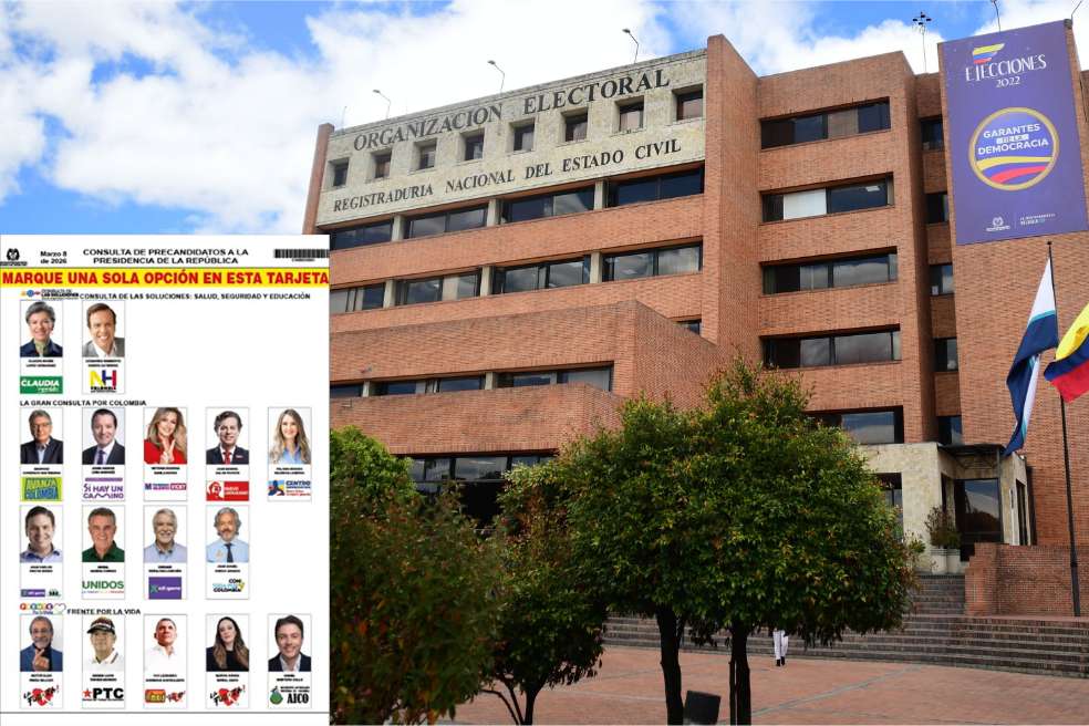 La Registraduría definió en sorteo el tarjetón de las consultas que se votarán este 8 de marzo.